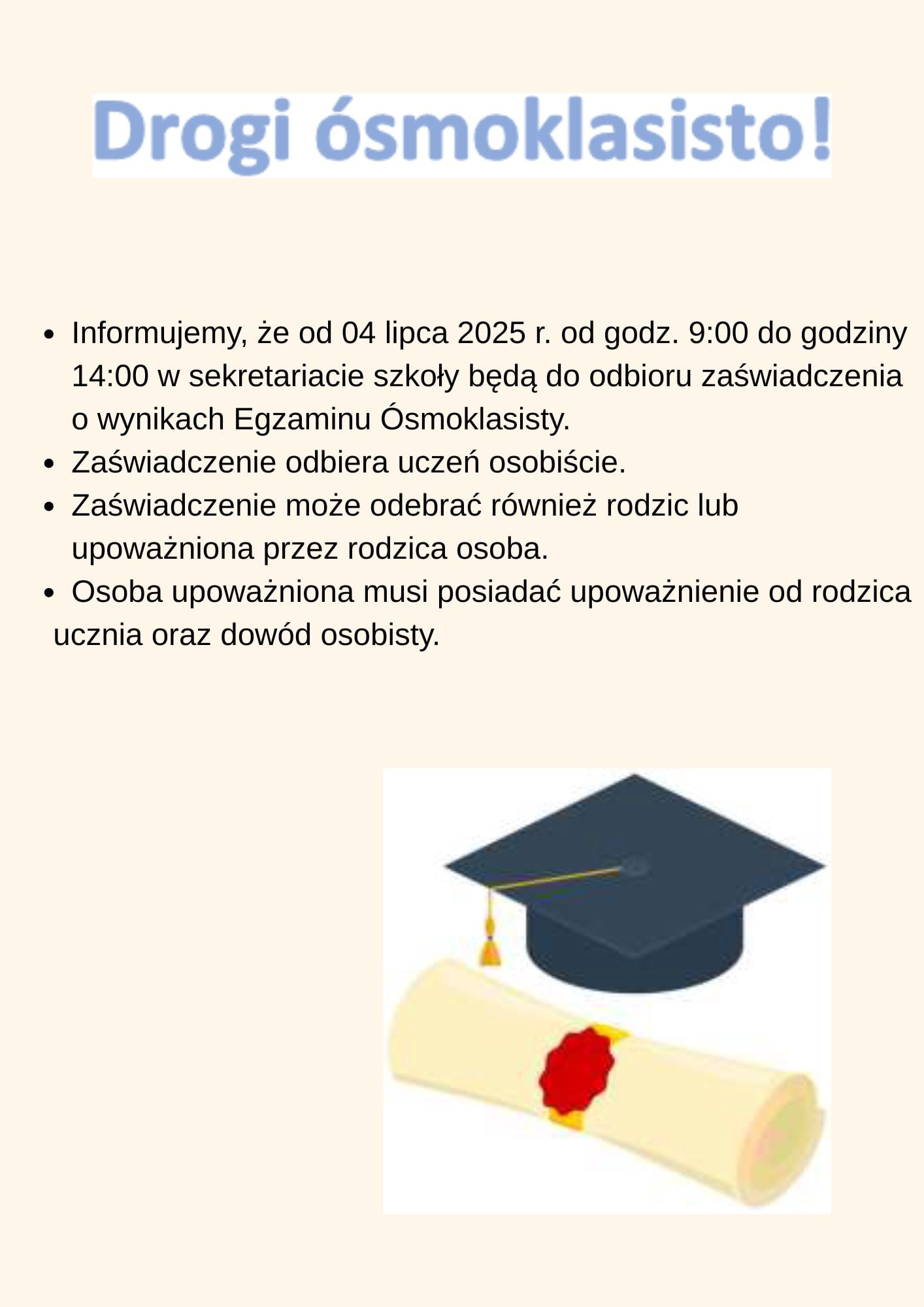 Wyniki egzaminu